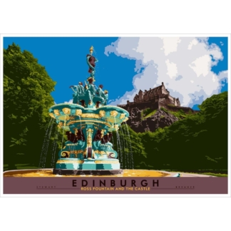 Image of Edinburgh: Ross Fountain and the Castle by Stewart Bremner